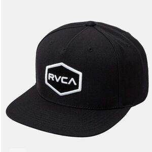 RVCA Black and White Logo Cap